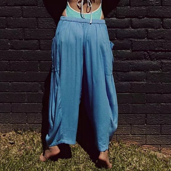 Free People Quinn Pants Drawstring Pockets Pull On Lightweight - Picture 2 of 6